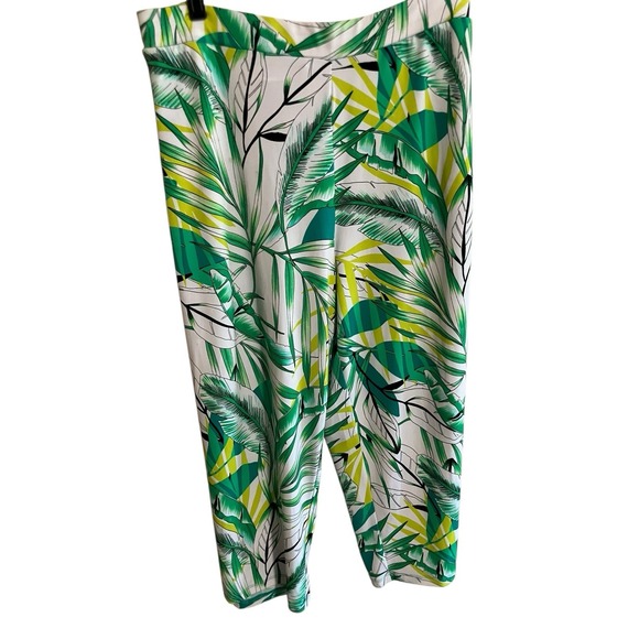 Susan Graver Women's XL Liquid Tropical Crop Pants Cruise Relaxed ‎Resort Comfy - Picture 8 of 9